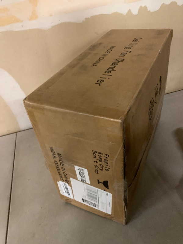 Photo 1 of LumZeylith 30" Retractable Crystal Ceiling Fan with Light, RGB Modern Chandelier Fan 6 Speeds Reversible Blades Gold