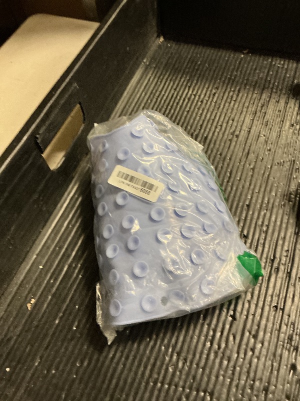 Photo 1 of 2 Pack Shower Back & Foot Scrubber, Wall Mounted Back Scrubber Silicone Bath Massage Cushion Brush with Suction Cups, Bathroom Wash Mat Exfoliating Dead Skin Brush (L-Blue Grey)