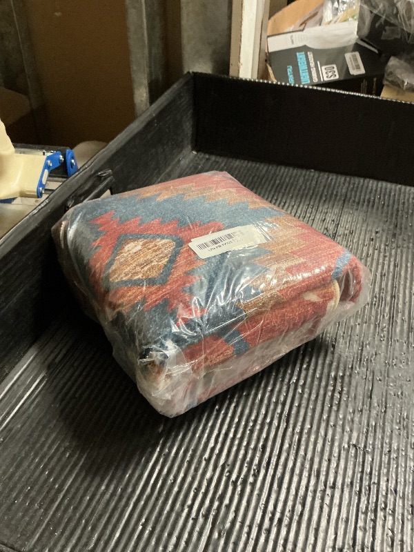 Photo 1 of Area Rug 4x4 Rug Machine Washable Non-Slip Low Pile Print Pattern Western Rug for Living Room Bedroom Entryway Tribal Series -Red/Orange