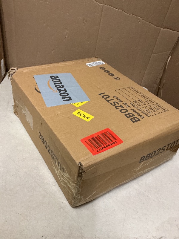 Photo 1 of HOOBRO Water Jug Rack, Water Bottle Holder, 5 Gallon Water Jug Rack, 4-Tier Water Cooler Storage Rack, Water Dispenser Stand, for Kitchen, Living Room, Office, Black BB02ST01