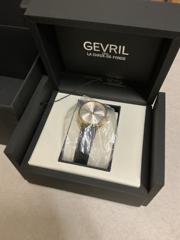 Photo 1 of Gevril Men's Five Points Swiss Automatic Watch, Genuine Italian Leather Strap
