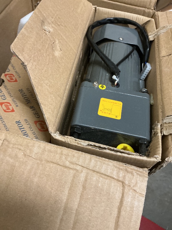 Photo 1 of High Torque AC Motor + Speed Controller + Gear Box, 250W Single Phase Electric Motor with Gearbox, Variable Speed Motor, Reversible Gear Motor with Control Box, 110V Geared Motor