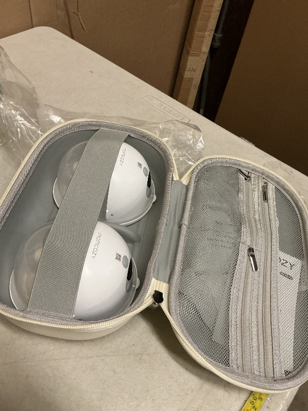Photo 1 of Momcozy M5 Smart APP Controlled Wearable Breast Pump, Hands-Free Wireless Electric Pump, 3 Modes 9 Suction Levels, BPA-Free, Portable Lightweight, 24mm Flange, 2-Pack Quill Gray