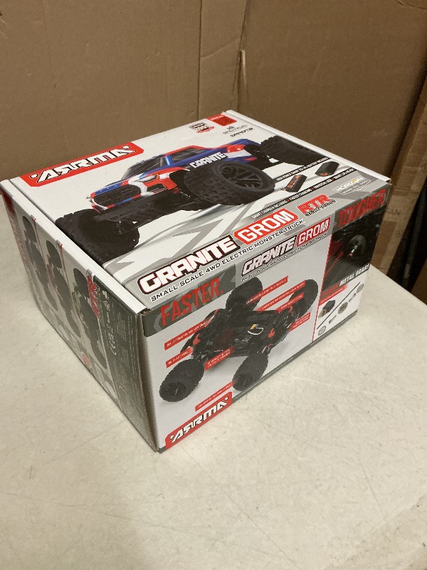 Photo 1 of ARRMA RC Truck 1/18 Granite GROM MEGA 380 Brushed 4X4 Monster Truck RTR with Battery & Charger, Red, ARA2102T2