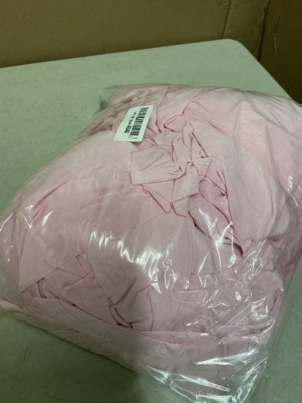 Photo 1 of 2Pack Baby Pink Spandex Table Clothes for 6 Foot Rectangle Tables, Wrinkle Free Fitted Tablecloths 6ft Stretchy Light Pink Tablecovers Desk Skirt for Parties Weddings Birthday Banquet Baby Shower