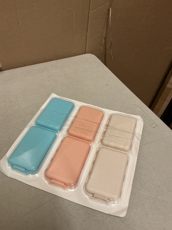 Photo 1 of 3 Pack, 14 GRIDS Travel Pill Organizer Box with Labels - Travel Medicine Case Kit - Pocket Daily Pharmacy Container - Travel Medication Holder Dispenser for Fish Oil Vitamin Supplement Storage