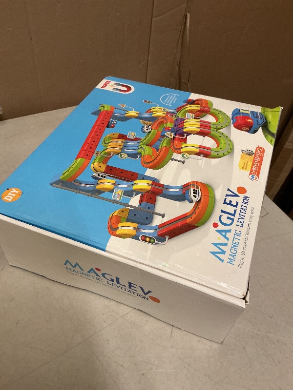 Photo 1 of 141 PCS klick Rail Electric Train Set with Racer 3D Train, Cube Track & Anti-Gravity Car, STEM Educational Toy for Kids (Ages 3-8), Flexible Race Track for Boys & Girls