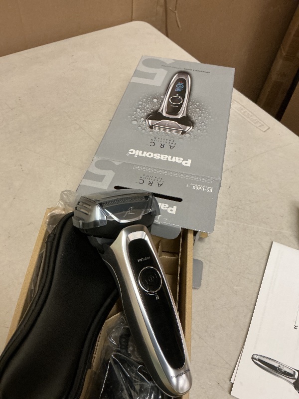Photo 1 of Panasonic ARC5 Electric Razor for Men with Pop-Up Trimmer, Wet/Dry 5-Blade Electric Shaver with Intelligent Shave Sensor and Multi-Flex Pivoting Head – ES-LV65-S (Silver)