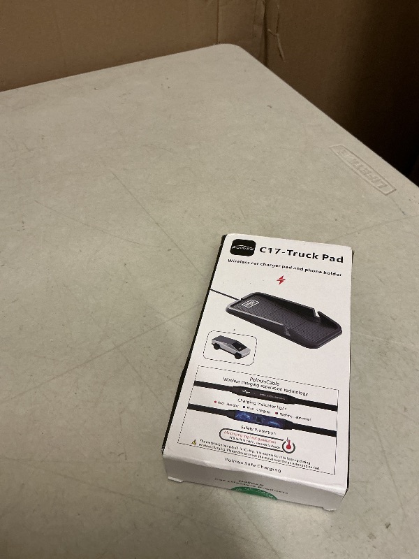 Photo 1 of Wireless car Charger Charging pad,POLMXS No-Slip Wireless Phone Charger for car Cell Phone Cordless Charging mat Compatible with iPhone 16/15/14/13/12 Galaxy S23 S22 S21 Note10(C17)