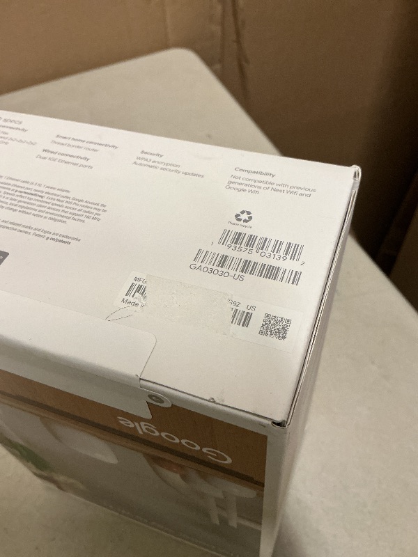 Photo 1 of Google Nest WiFi Pro - Wi-Fi 6E - Reliable Home Wi-Fi System with Fast Speed and Whole Home Coverage - Mesh Router - Snow