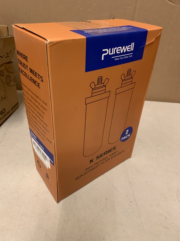 Photo 1 of Purewell PF-4 Ceramic 3-Stage Purification Elements, Washable & Reusable, NSF/ANSI 42&372 Certified, Replacement for ProOne®, Berkey®, Purewell® Filters and Water Filter Systems (2 Pack, K Series)