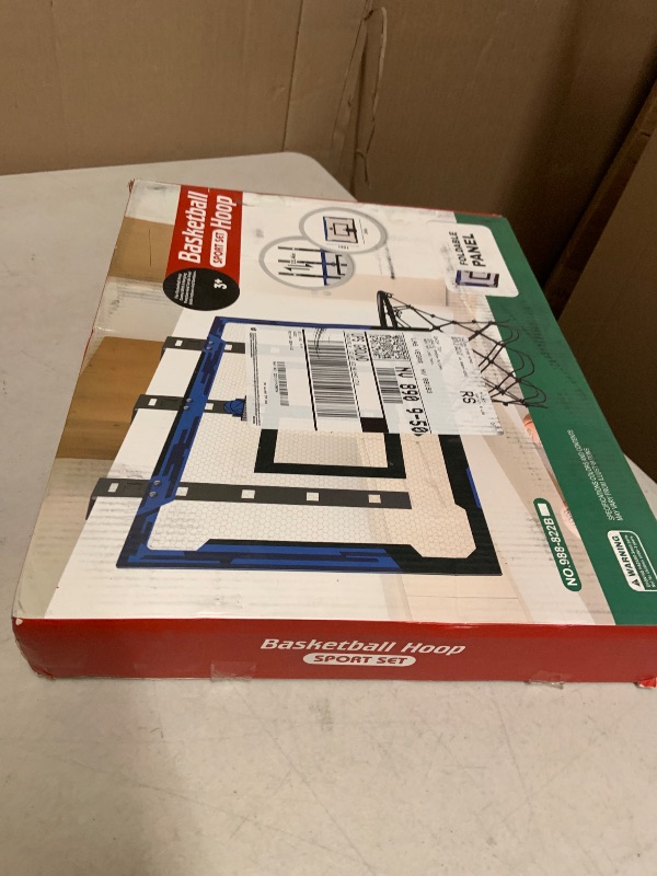 Photo 1 of 24" x 16" Indoor Large Basketball Hoop Toy - Upgraded Adjustable Height Basketball Hoop Over The Door with Scoreboard/2 Balls, Basketball Toys Christmas Birthday Gifts for Kids & Adults(Blue)