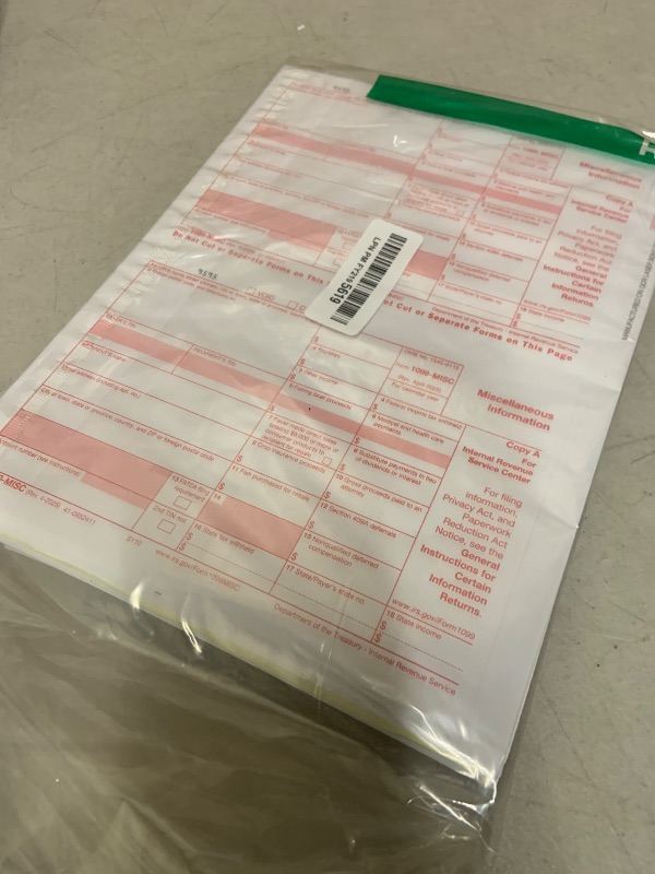 Photo 1 of 1099 MISC Forms 2025 with Envelopes, 4 Part Laser Tax Forms, 50 Vendors Kit with 50 Self-Seal Envelopes – Compatible for QuickBooks and Accounting Software, with 3 1096 Included, 50 Pack MISC 2025