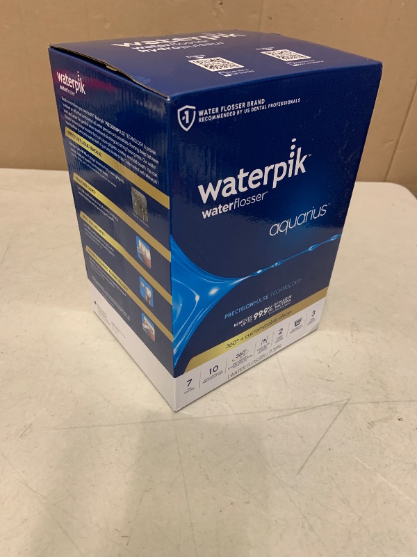 Photo 1 of Waterpik Aquarius Water Flosser For Teeth Cleaning, Gums, Braces, Dental Care, Electric Power With 10 Settings, 7 Tips For Multiple Users And Needs, ADA Accepted, White WP-660, Packaging May Vary