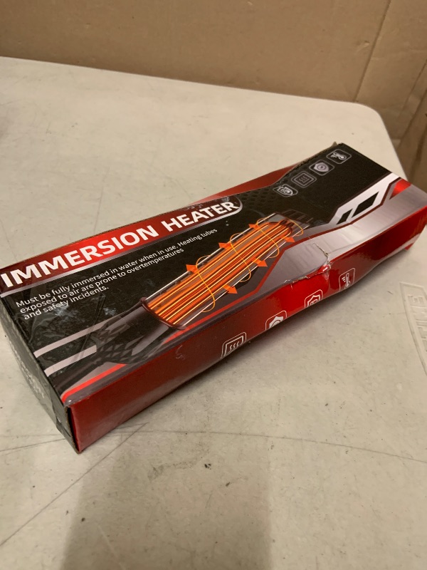 Photo 1 of Portable Water Heater for Buckets & Tubs, 2000W Immersion Heater with Intelligent Shut-Off, Stainless Steel Guard & Digital Temperature Sensor, Fast Heating for Backyard Pools, RVs & Home Use