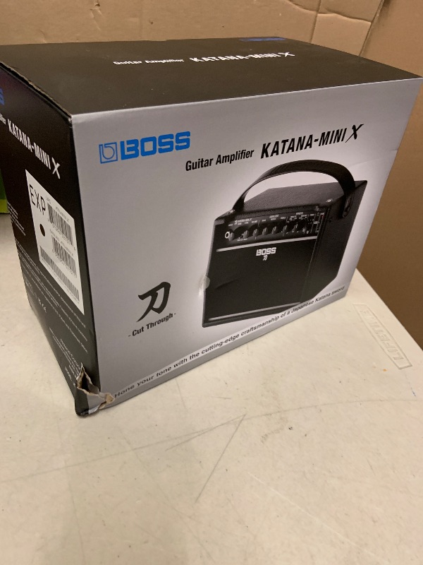 Photo 1 of BOSS Katana-Mini X | Powerful 10-Watt Mini Amplifier for Electric, Acoustic & Bass | Tube Logic Design | Custom 5” Speaker | Versatile Sounds & Dual Effects | Bluetooth | Built-in Rechargeable Battery
