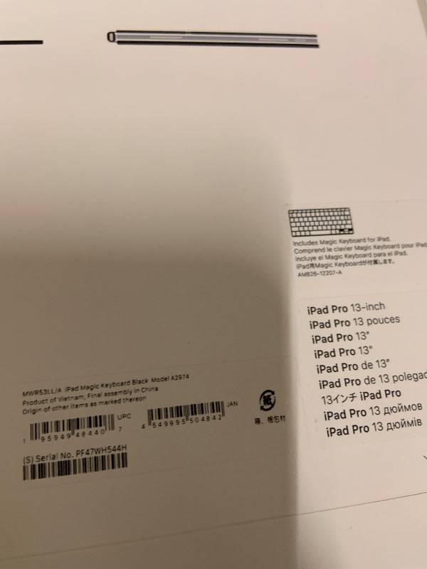 Photo 1 of Apple iPad Magic Keyboard Case for iPad Pro 13-inch (M4 and M5), Great Typing Experience, Built-in Trackpad, Function Row, US English - Black