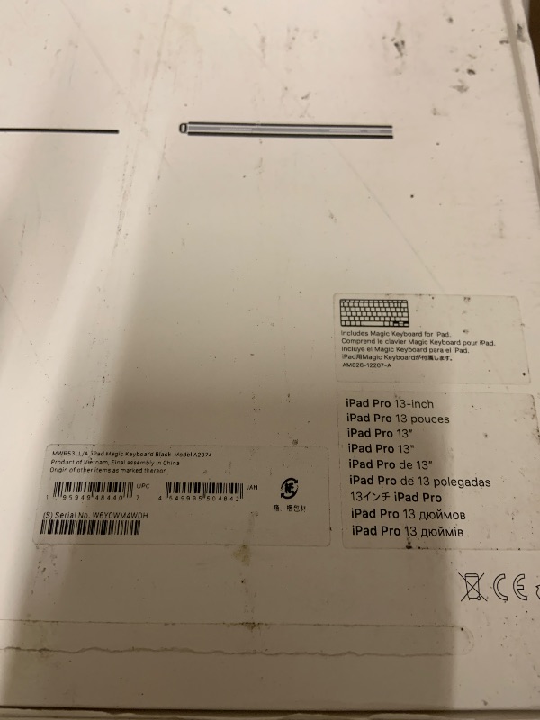 Photo 1 of Apple iPad Magic Keyboard Case for iPad Pro 13-inch (M4 and M5), Great Typing Experience, Built-in Trackpad, Function Row, US English - Black