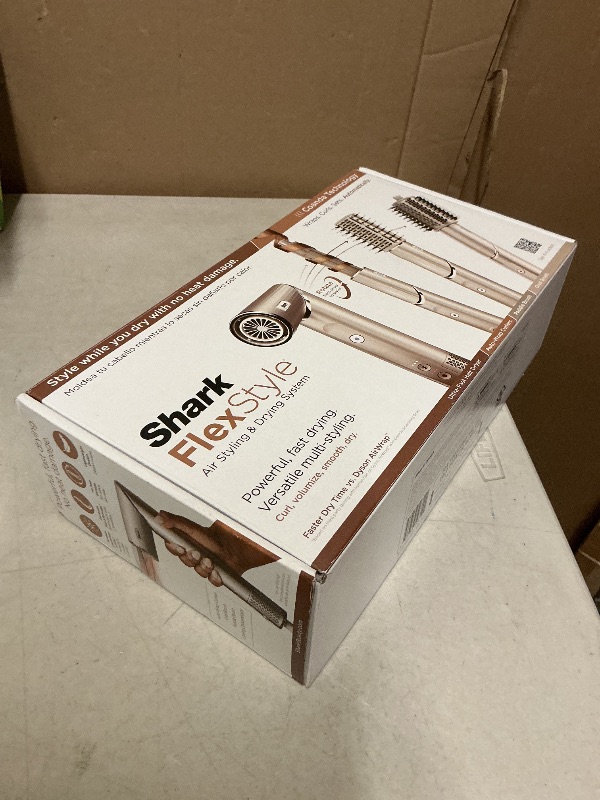 Photo 1 of Shark FlexStyle Air Styling & Drying System, Powerful Hair Dryer Brush & Multi-Styler with Auto-Wrap Curlers, Paddle Brush, Oval Brush, Concentrator Attachment, Stone, HD430