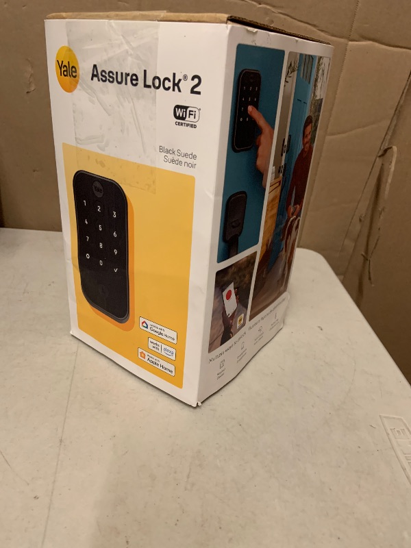 Photo 1 of Yale Security Assure Lock 2 Deadbolt, Black Suede Keyed Smart Entry Door Lock with Wi-Fi Connected Keypad for Code Entry and Remote Access, YRD410-WF1-BSP