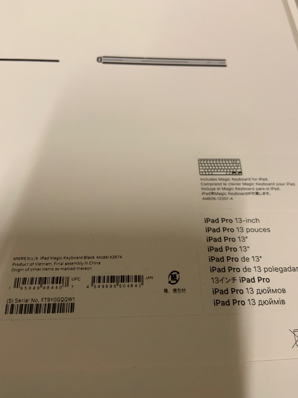 Photo 1 of Apple iPad Magic Keyboard Case for iPad Pro 13-inch (M4 and M5), Great Typing Experience, Built-in Trackpad, Function Row, US English - Black