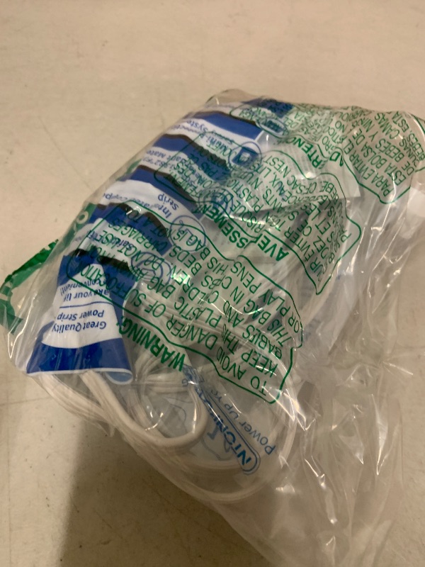 Photo 1 of 10 ft Flat Extension Cord, Flat Plug Power Strip with 6 Outlets 4 USB Ports, Wall Mounted Outlet Extender, Overload Protection for Indoor, Home, Office Supplies, Dorm Room Essentials