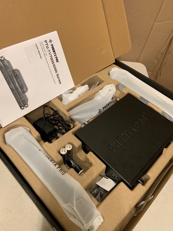 Photo 1 of Phenyx Pro Wireless Microphone System, Dual Wireless Mics,w/ 2 Handhelds, Auto Scan,2x100 UHF Frequencies,328ft Range,Dynamic Microphone for Singing, Karaoke, Church(PTU-71-2H)