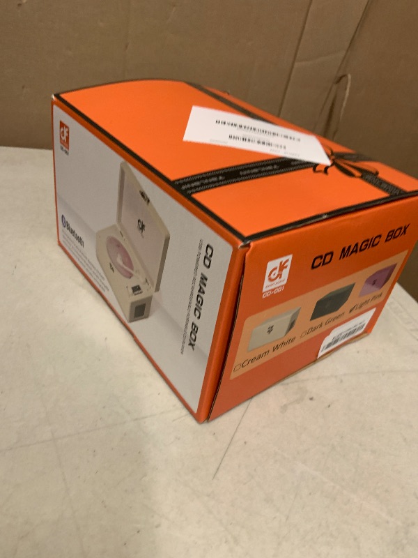 Photo 1 of CD Player Portable Bluetooth, Pink Retro CD Player Leather for Home Music Player, Rechargeable Battery & Built-in Speakers, USB & AUX Playback, Vintage CD Stereo for Home Decor Gift(Light Pink)