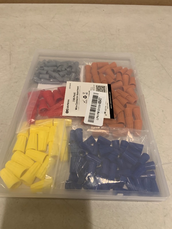 Photo 1 of [UL Listed] Cable Matters 180-Pack Twist Electrical Wire Connectors/Wire Caps - 5 Size Kit for 22 AWG to 10 AWG