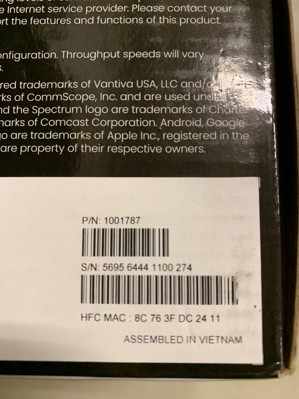 Photo 1 of Arris (G18) - Cable Modem Router Combo - Fast DOCSIS 3.1 Multi-Gigabit WiFi 6 (AX1800), Approved for Comcast Xfinity, Cox, Spectrum & More