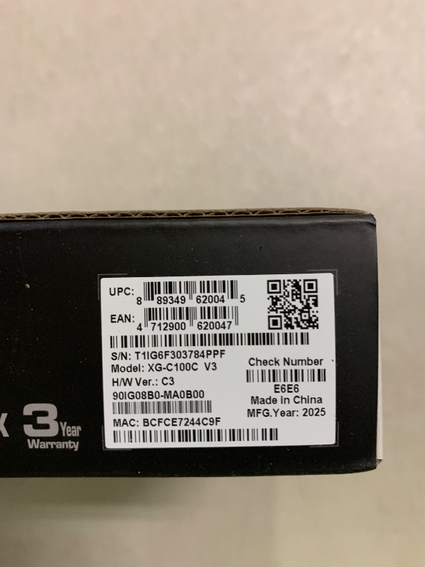 Photo 1 of ASUS XG-C100C 10G Network Adapter PCI-E x4 Card with Single RJ-45 Port and Built-in QoS for use with Windows 10/8.1/8/7 and Linux Kernel 4.4/4.2/3.6/3.2, TAA Compliant (XG-C100C)