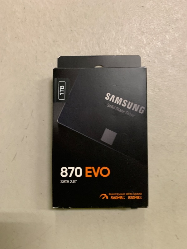 Photo 1 of Samsung 870 EVO SATA III SSD 1TB 2.5” Internal Solid State Drive, Upgrade PC or Laptop Memory and Storage for IT Pros, Creators, Everyday Users, MZ-77E1T0B/AM