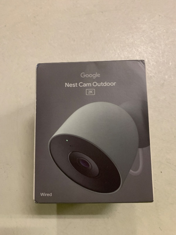 Photo 1 of Google Nest Cam Outdoor (Wired, 2nd Gen) - Security Camera with 2K Video and Gemini, Night Vision, 2-Way Audio - Works with Google Home - 2025 Model - Hazel