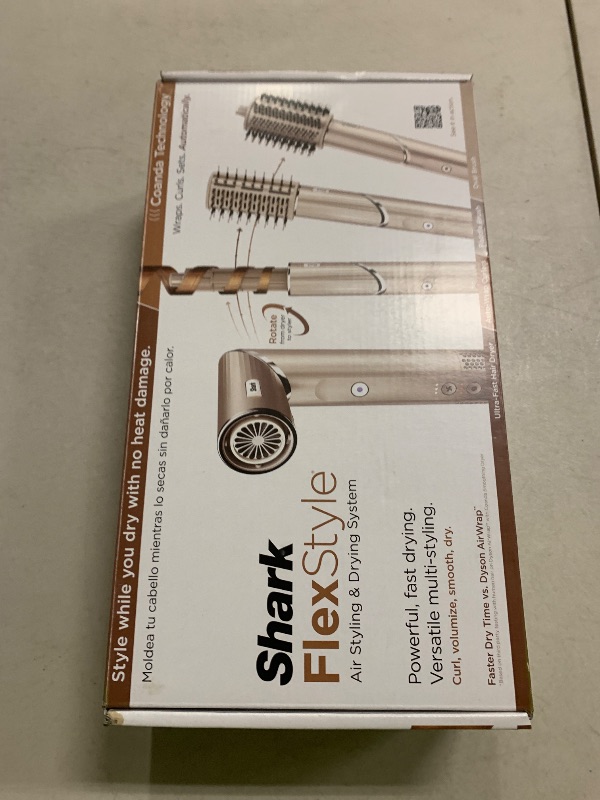 Photo 1 of Shark FlexStyle Air Styling & Drying System, Powerful Hair Dryer Brush & Multi-Styler with Auto-Wrap Curlers, Paddle Brush, Oval Brush, Concentrator Attachment, Stone, HD430