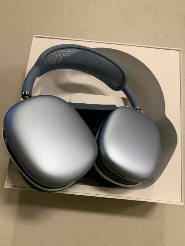 Photo 1 of Apple AirPods Max Wireless Over-Ear Headphones, Pro-Level Active Noise Cancellation, Transparency Mode, Personalized Spatial Audio, USB-C Charging, Bluetooth Headphones for iPhone - Blue