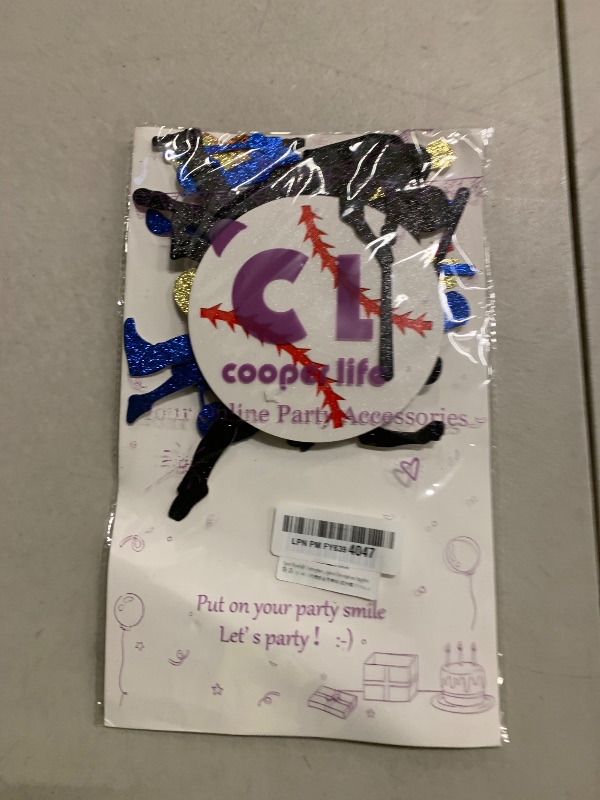 Photo 1 of 12pcs Baseball Theme Centerpiece Sticks Baseball Party Centerpieces for Table Glitter Baseball Player Birthday Decorations for Boys Baseball Birthday Party Baby Shower Supplies