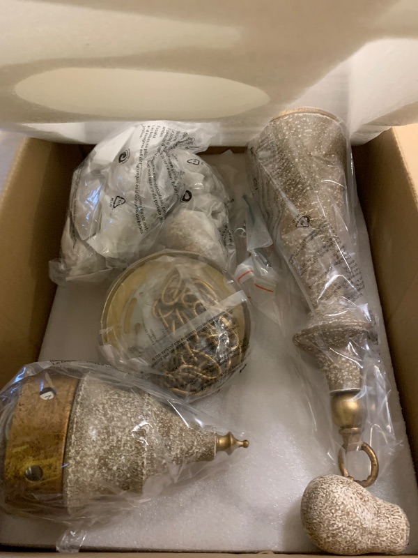 Photo 1 of 28.5" French Country Chandelier, 6-Light Farmhouse Dining Room Light Fixtures Over Table, Vintage Antique Wood Chandelier for Bedroom Kitchen Island Entryway Living Room Office