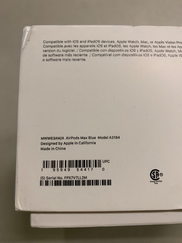 Photo 1 of Apple AirPods Max Wireless Over-Ear Headphones, Pro-Level Active Noise Cancellation, Transparency Mode, Personalized Spatial Audio, USB-C Charging, Bluetooth Headphones for iPhone - Blue