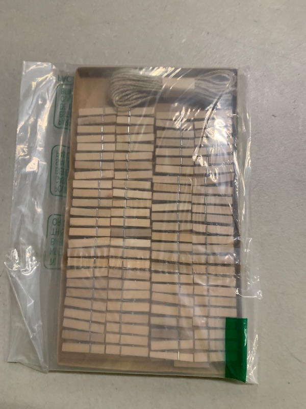Photo 1 of 1.35 Inch Mini ClothesPins for Photo?100 Pcs? with 32 Feet Jute Twine?Mini Clothes Pins for Crafts,Wooden Small Clothes Pins for Pictures,Tiny Decorative Clothespins for Baby Shower(Natural Color)