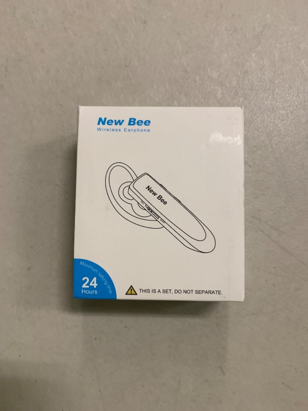 Photo 1 of [2 Pack] Bluetooth Earpiece Wireless Handsfree Headset V5.0 24 Hrs Driving with Mic 60 Days Standby Bluetooth Headset for iPhone Android Samsung Driver