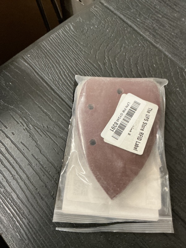 Photo 1 of 240 Grit Mouse Sander Sandpaper, Jamiikury 5 Hole Detail Sander Sandpaper Palm Sander Paper Mouse Sanding Pads Hook and Loop Sanding Sheets - Pack of 20