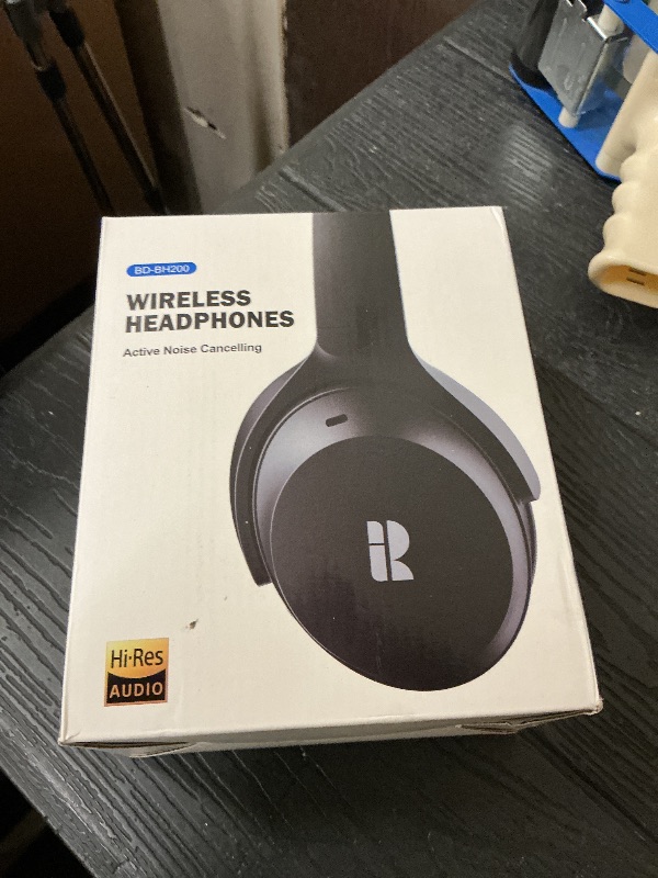 Photo 1 of Active Noise Cancelling Headphones, Wireless Over-Ear Bluetooth Headphones ANC, Hi-Res Audio, 60H Playtime, Deep Bass, 3.5MM Cable, Memory Foam Ear Cups for Work/Travel/Home/Office