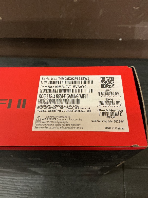 Photo 1 of ASUS ROG Strix B550-F Gaming WiFi II AMD Socket AM4 ATX DDR4 Motherboard