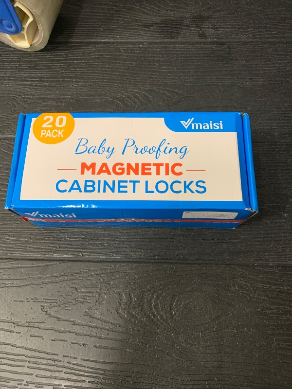 Photo 1 of 20 Pack Magnetic Cabinet Locks Baby Proofing - Vmaisi Children Proof Cupboard Drawers Latches - Adhesive Easy Installation