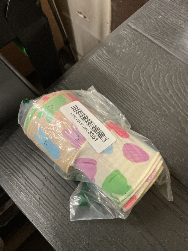 Photo 1 of 2Roll 20 Yards Easter Wired Edge Ribbon Colorful Bunny Egg Chicken Fabric Ribbon Easter Burlap Ribbon for Wreath Making Gift Wrapping for Spring DIY Craft Supplies