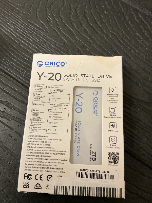Photo 1 of ORICO 2TB SATA SSD 2.5 Inch Internal Solid State Drive, Read Speed up to 500MB/s, SATA III 6Gbps for Desktop Laptop NAS DIY External Drive - Y20
