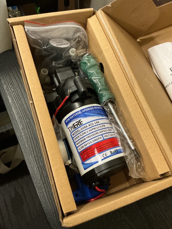 Photo 1 of 2025 Upgrade 2088-422-144 RV Fresh Water Pump,12 V 45 PSI 3.3 GPM Diaphragm Pump with Pressure Switch and Detachable Filters,1/2MNPT Connection for RV Marine Yacht