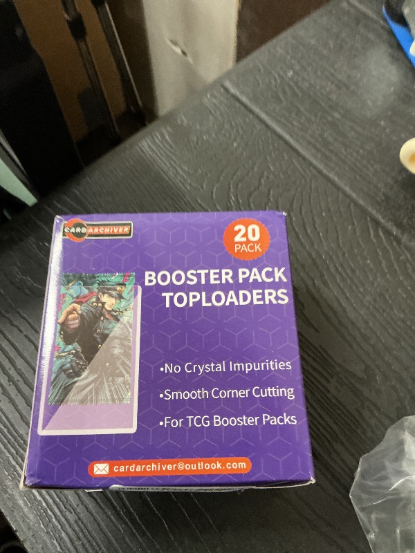 Photo 1 of 20-Pack Booster Pack Protector - Card Booster Pack Toploaders, Booster Pack Sleeeves, Premium UV-Protected Hard Plastic Protector Case, Fit for Standard Size Booster Packs