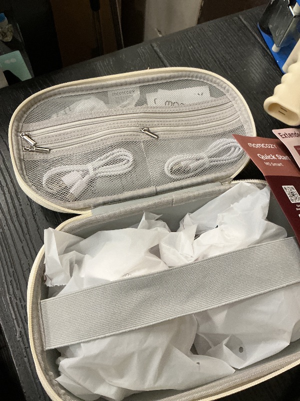 Photo 1 of Momcozy M5 Smart APP Controlled Wearable Breast Pump, Hands-Free Wireless Electric Pump, 3 Modes 9 Suction Levels, BPA-Free, Portable Lightweight, 24mm Flange, 2-Pack Cozy Red