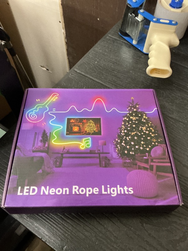 Photo 1 of 32.8Ft Neon Rope Lights,Flexible Led Rope Lights Control with App/Remote,Multiple Modes RopeLights,IP65 Outdoor RGB Led Neon Lights NonWater Resistant,Music Sync Gaming Led NeonLight Strip